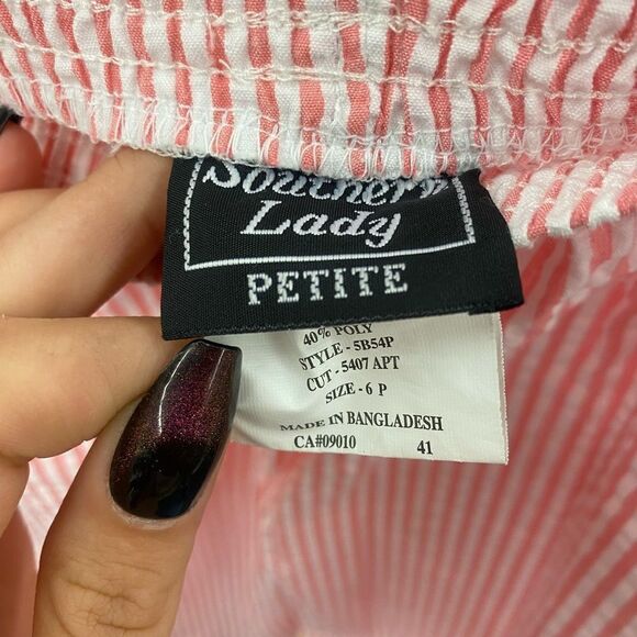 Southern Lady  8Petite Pink Gingham Summer Set - Picture 2 of 3